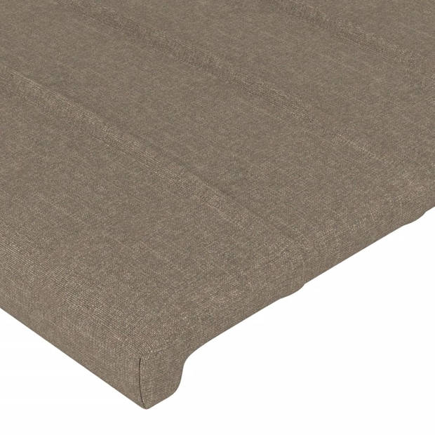 vidaXL Hoofdbord LED 103x16x78/88 cm stof taupe