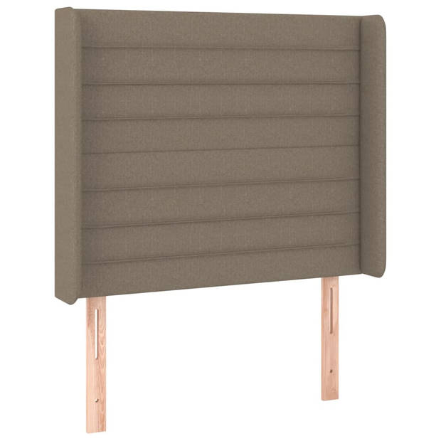 vidaXL Boxspring met matras en LED stof taupe 90x190 cm