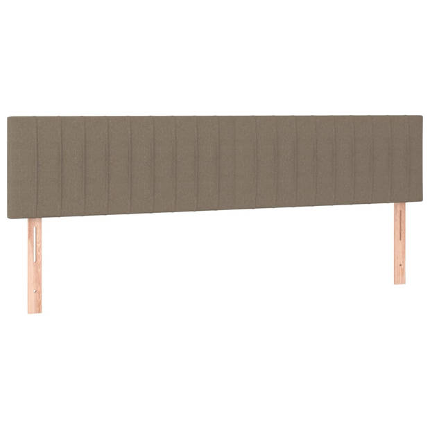 vidaXL Hoofdbord LED 180x5x78/88 cm stof taupe