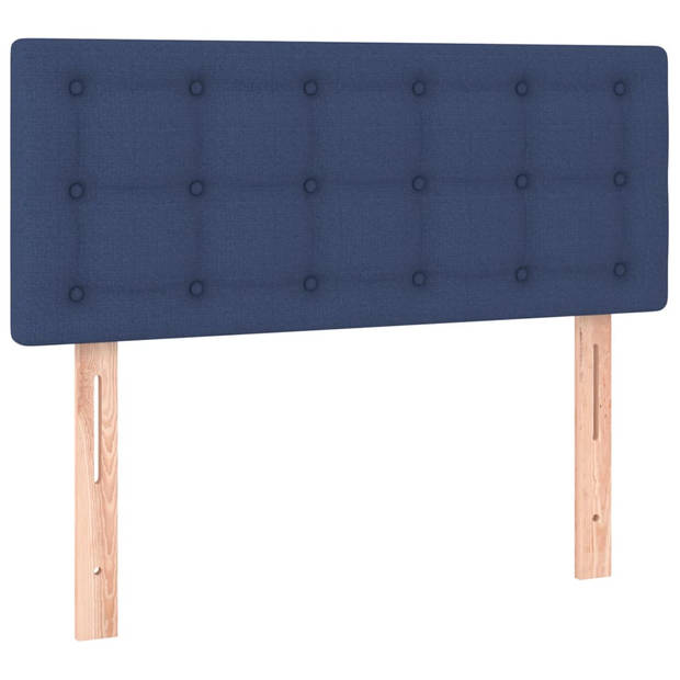 vidaXL Hoofdbord LED 90x5x78/88 cm stof blauw