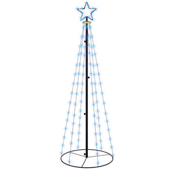 vidaXL Kegelkerstboom 108 LED's 70x180 cm blauw