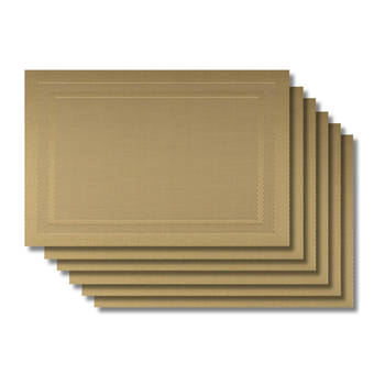 Jay Hill Placemats - Gold - 45 x 31 cm - 6 Stuks