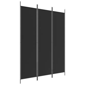 vidaXL Kamerscherm met 3 panelen 150x200 cm stof zwart