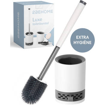 2BEHOME® Luxe Wc borstel met houder - Toiletborstel met houder - Vrijstaand of Hangend