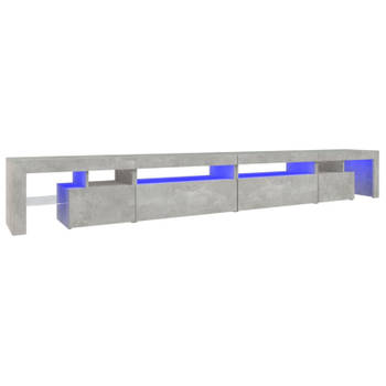 vidaXL Tv-meubel met LED-verlichting 290x36,5x40 cm betongrijs