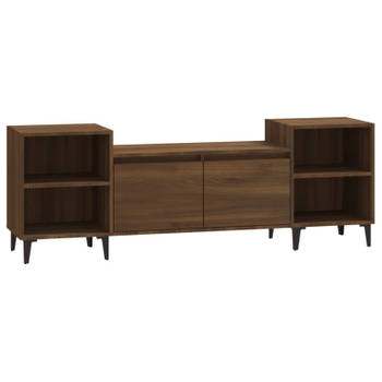 vidaXL Tv-meubel 160x35x55 cm bewerkt hout bruin eikenkleur