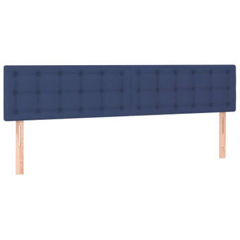 vidaXL Hoofdborden 2 st 80x5x78/88 cm stof blauw