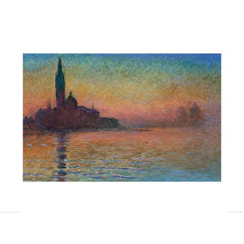 Kunstdruk Monet - Sunset in Venice 60x80cm