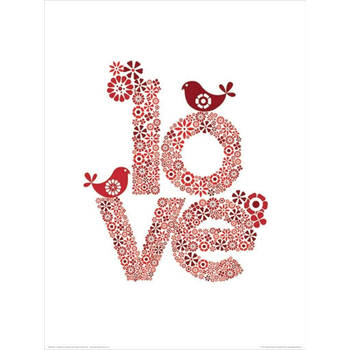 Kunstdruk Valentina Ramos - Red Love 30x40cm
