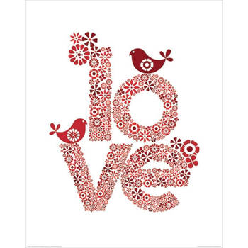 Kunstdruk Valentina Ramos - Red Love 40x50cm
