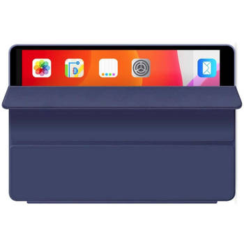 HEM Siliconen iPad Hoes geschikt voor iPad 10.2 (2019 / 2020 / 2021) - Donkerblauw - 10,2 inch - Met Stylus Pen