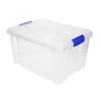 Opbergbox met deksel - 5 liter - transparant - kunststof - Opbergbox