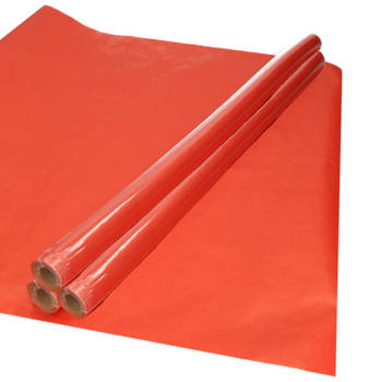 Inpakpapier/cadeaupapier - 3x rollen - roodbruin - 70 x 200 cm - Cadeaupapier