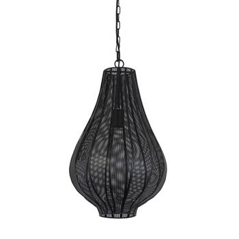 Light & Living - Hanglamp Micha - 29x29x48.5 - Zwart