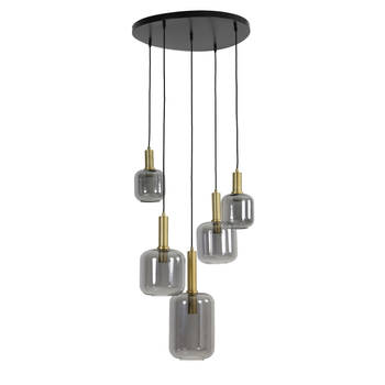 Light & Living - Hanglamp Lekar - 66x66x80 - Brons