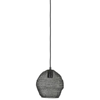 Light & Living - Hanglamp NOLA - Ø18x20cm - Zwart
