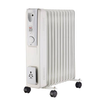 MaxxHome Elektrische Olieverwarming - Thermostaat - 4 Wielen - Oververhittingsbeveiliging - 11 Lamellen