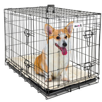 MaxxPet Hondenbench - Bench - Bench voor honden - Hondenbench Opvouwbaar - Incl. Plaid - 91 x 57 x 64 cm