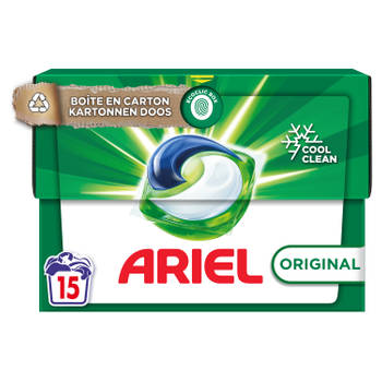 Blokker Ariel All-in-1 PODS Vloeibaar Wasmiddelcapsules 15 Wasbeurten Original Clean & Fresh aanbieding