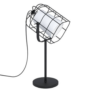 EGLO Bittams Tafellamp - E27 - 57 cm - Zwart/Wit