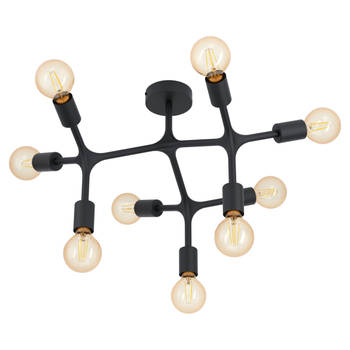 EGLO Bocadella 1 Plafondlamp - E27 - Ø 64 cm - Zwart