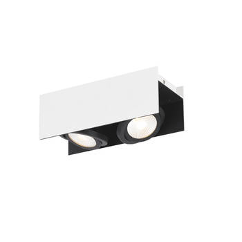 EGLO Vidago Plafondlamp - LED - 31 cm - Wit/Zwart - Dimbaar