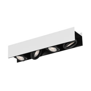 EGLO Vidago - LED Plafondlamp - 4-lichts - wit/zwart