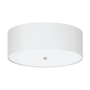 EGLO Pasteri - Plafondlamp - 3 Lichts - ø475 mm. - Nikkel-Mat - Wit