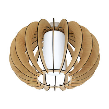 EGLO Stellato 1 - Plafondlamp - Ø40cm - Nikkel-Mat - Ahorn, Wit