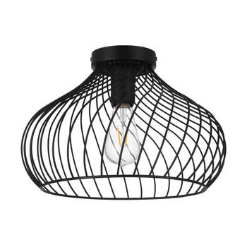 EGLO Staverton Plafondlamp - E27 - Ø 36,5 cm - Zwart