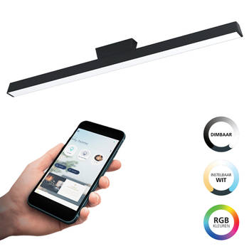 EGLO connect.z Simolaris-Z Smart Plafondlamp - 122 cm - Zwart - RGB 