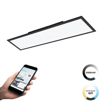 EGLO connect.z Salobrena-Z Smart Plafondlamp - 120 cm - Zwart/Wit - Instelbaar wit licht - Dimbaar - Zigbee