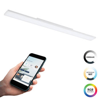 EGLO connect.z Turcona-Z Smart Plafondlamp - 120 cm - Wit - RGB