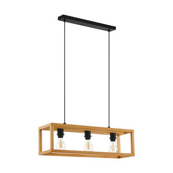 EGLO Blackcrown 1 Hanglamp - E27 - 70 cm - Zwart/Bruin