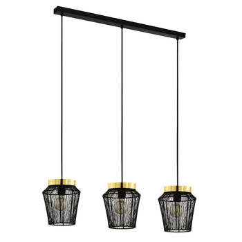 EGLO Escandidos Hanglamp - E27 - 92 cm - Zwart/Geelkoper/Goud