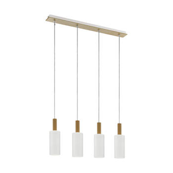 EGLO Oakham Hanglamp - E27 - 75 cm - Bruin/Wit