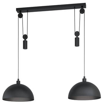 EGLO Winkworth - Hanglamp - 2 x E27 - Ø 38 cm - Zwart