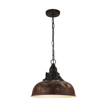 EGLO Vintage Grantham 1 - Hanglamp - 1 Lichts - Antiek Bruin, Beige