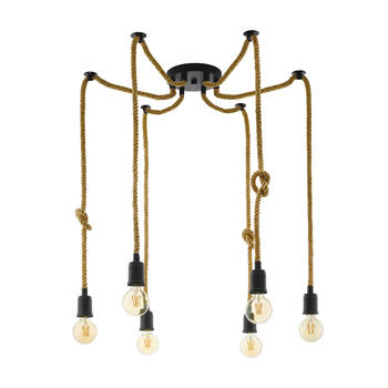 EGLO Rampside Vintage Hanglamp - E27 - 6 lichts