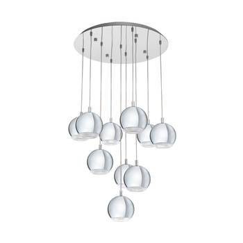 EGLO Conessa - Hanglamp - 10 Lichts - Ø58cm - Chroom - Helder