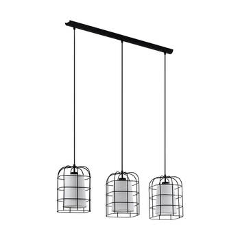 EGLO Bittams Hanglamp - E27 - 89 cm - Zwart/Wit