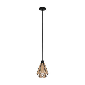 EGLO Adwickle Hanglamp - E27 - 17 cm - Zwart/Bruin