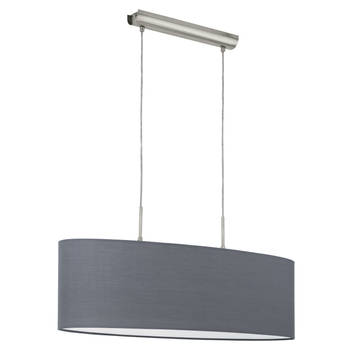 EGLO Pasteri - Hanglamp - 2 Lichts - 75cm - Nikkel-Mat - Grijs