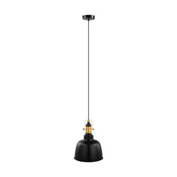 EGLO Vintage Gilwell - Hanglamp - 1 Lichts - Zwart, Brons