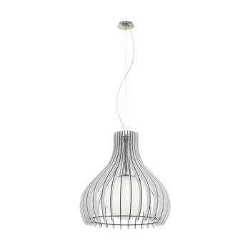 EGLO Tindori - Hanglamp - 1 Lichts - Nikkel-Mat - Wit