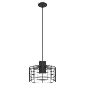 EGLO Milligan Hanglamp - E27 - industrieel - Ø 38 cm - Zwart/Wit