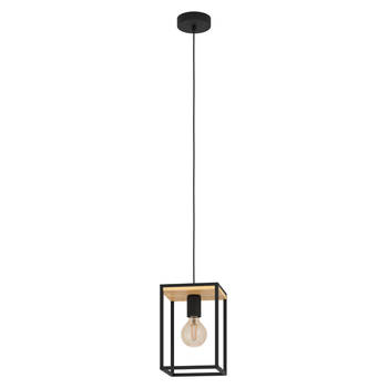 EGLO Libertad Hanglamp - E27 - 18 cm - Zwart/Bruin