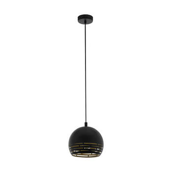 EGLO Camastra Hanglamp - E27 - Ø 22,5 cm - Zwart/Goud