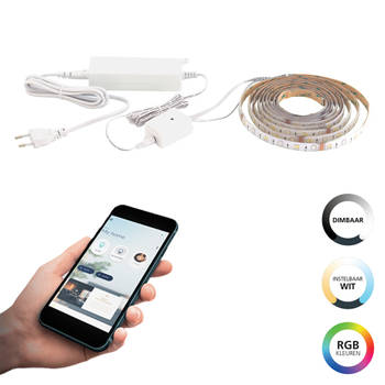 EGLO connect.z  Smart LED Strip - 500 cm - Wit - Instelbaar RGB & wit licht - Dimbaar - Zigbee