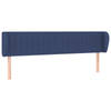 vidaXL Hoofdbord met randen 163x23x78/88 cm stof blauw